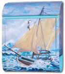 Die Briefkastenfirma Zeilboot stalen wandbrievenbus