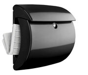 Burg W&auml;chter Piano 886 brievenbus zwart voorzijde krantenvak