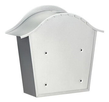 Burg W&auml;chter Holiday 5842 Si verzinkt staal brievenbus zilver achterkant